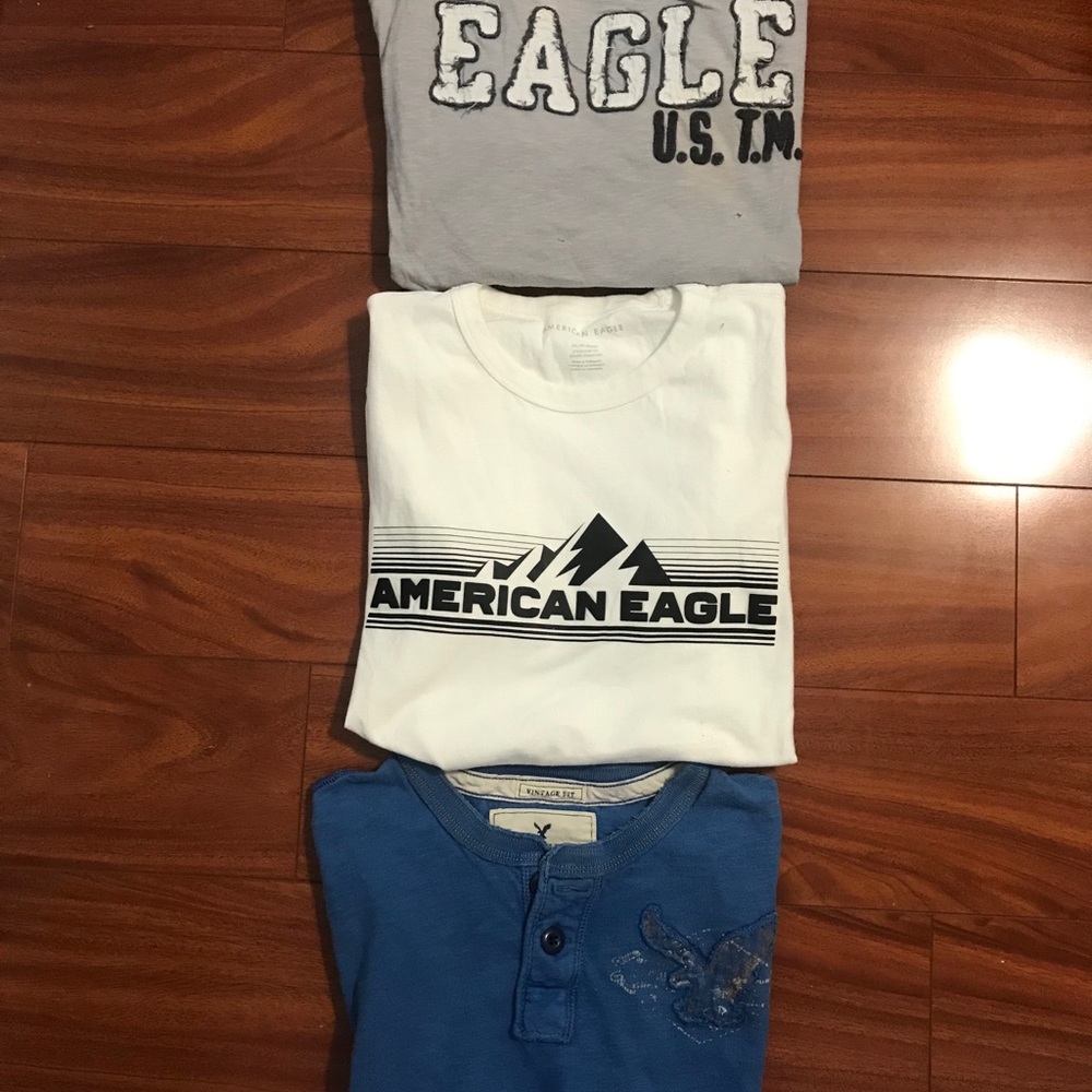 Lot of 3 Vintage American Eagle T Shirt/Polo Men